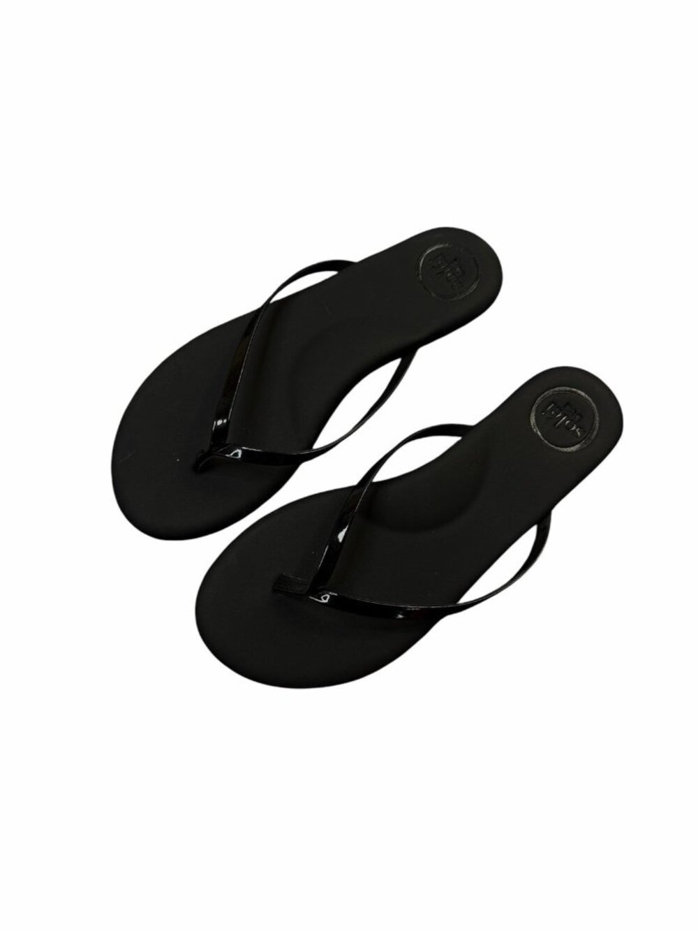 Solei Sea Black Flip Flop Sandals Women’s Size 7 NWOT Minimal Thong Sandals